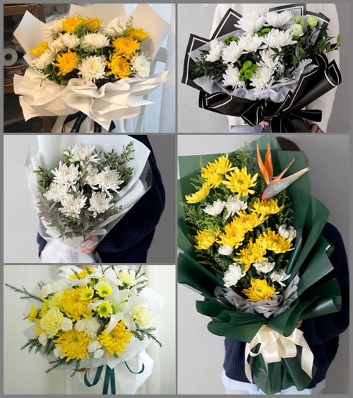 贵州遵义播州区龙坑镇桂花社区白事花束代送